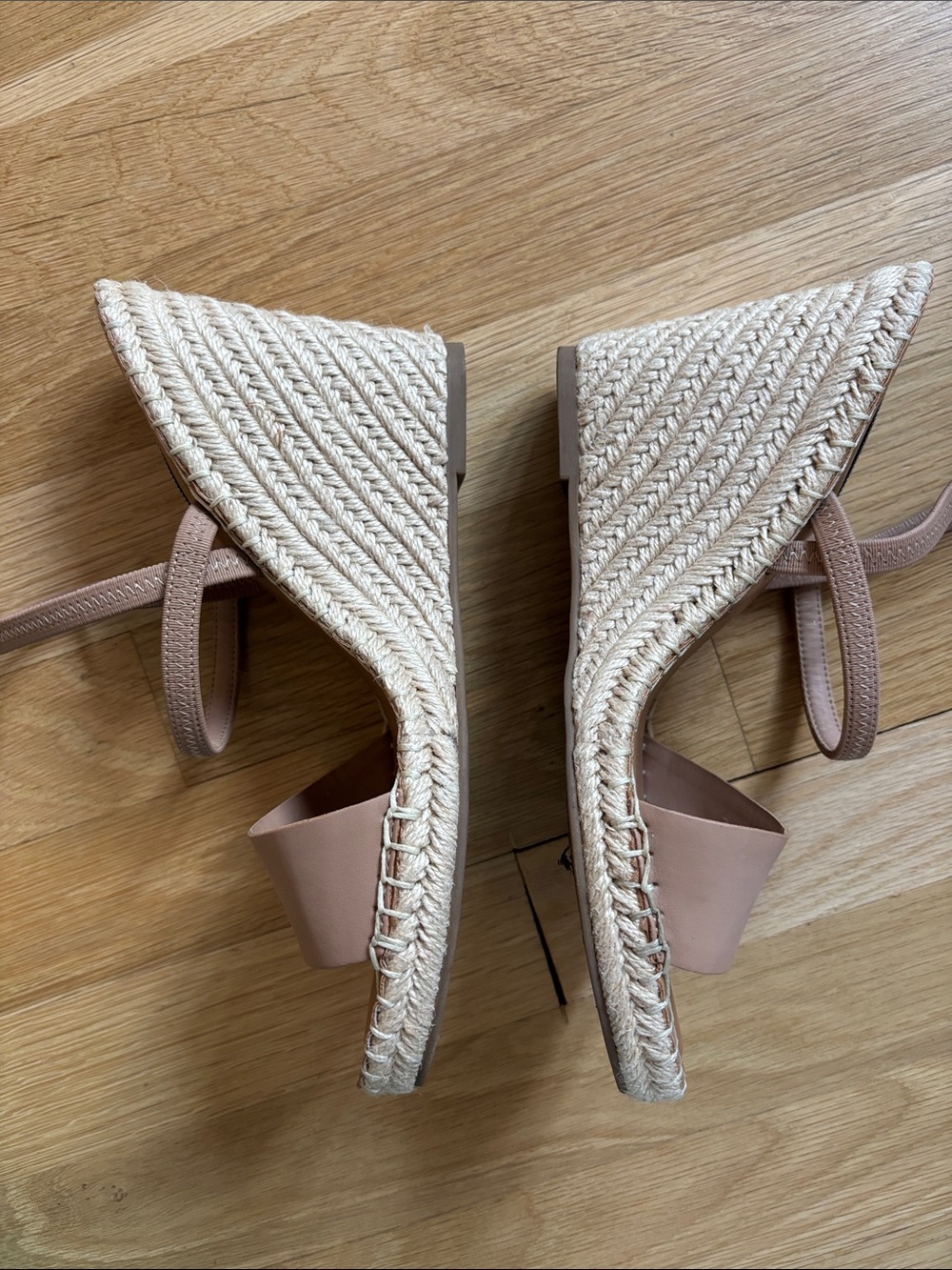 Steve Madden Nude/Tan Espadrille Wedge Sandals - Picture 2 of 3